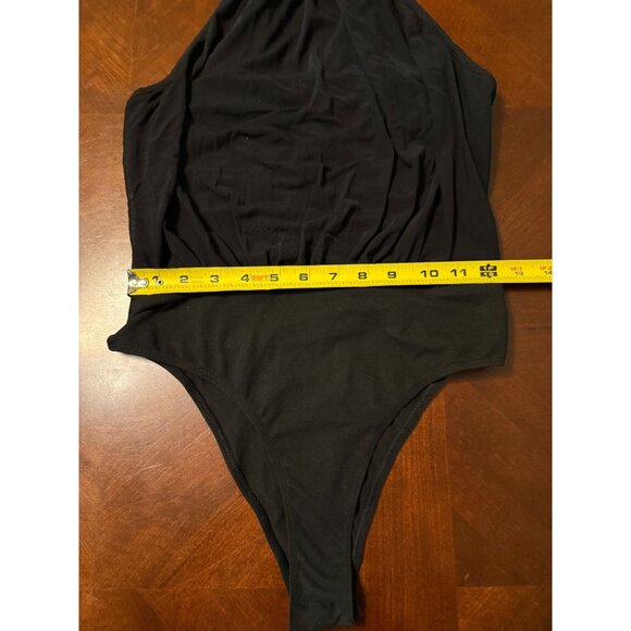 Black High-Neck Halter Bodysuit S - Picture 5 of 9